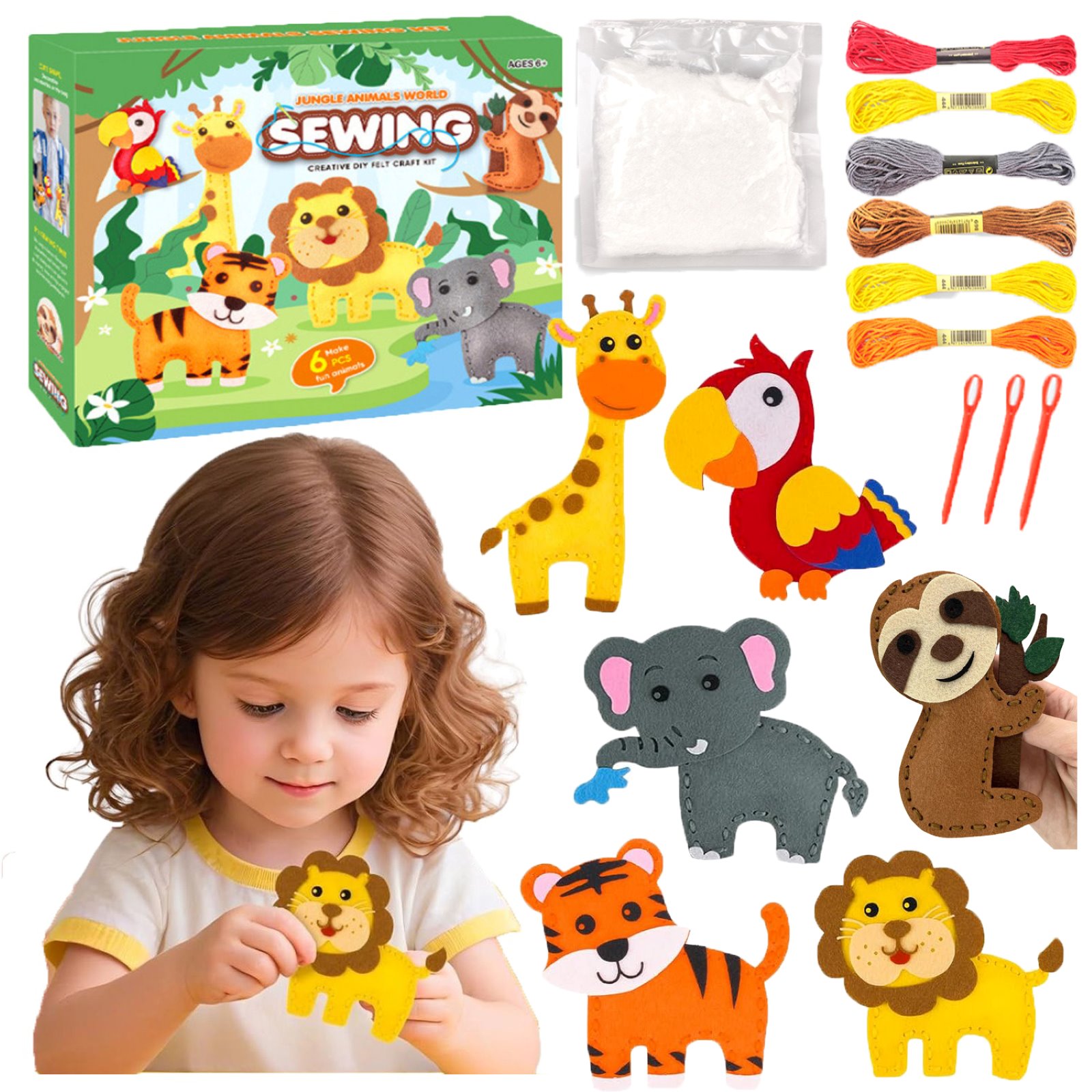 Zestaw do Szycia Wyszywanka 3D Zwierzątka Zestaw Kreatywny