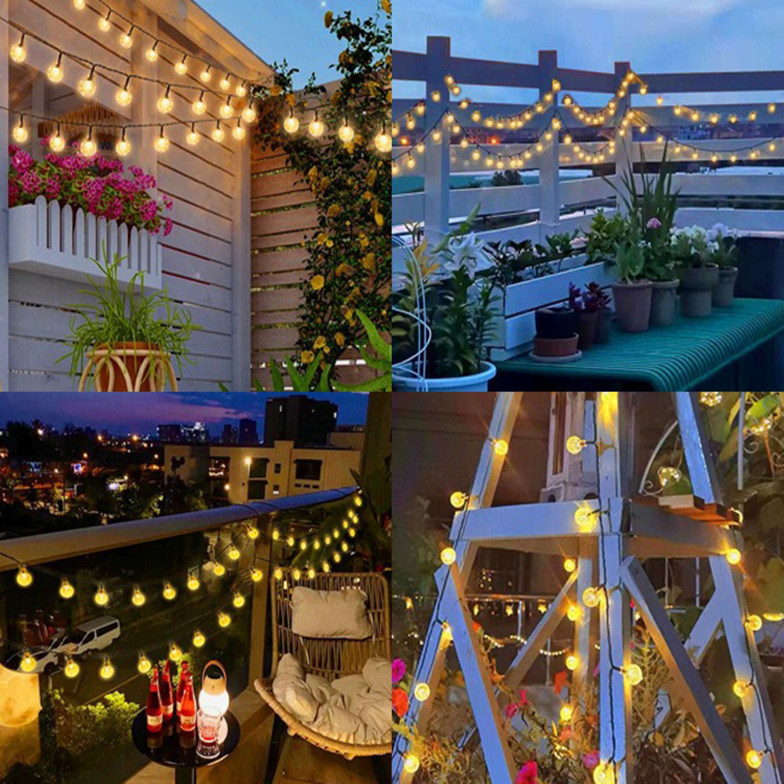 Girlanda Solarna Lampki Ogrodowe Solarne 11M 50LED