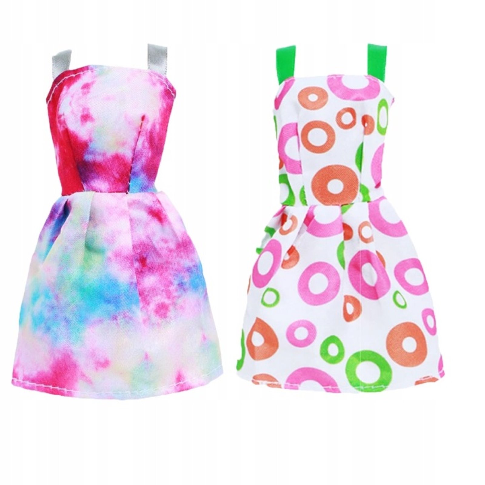 SUKIENKI UBRANKA DLA LALEK DRESY AKCESORIA BUTY OKULARY ZESTAW