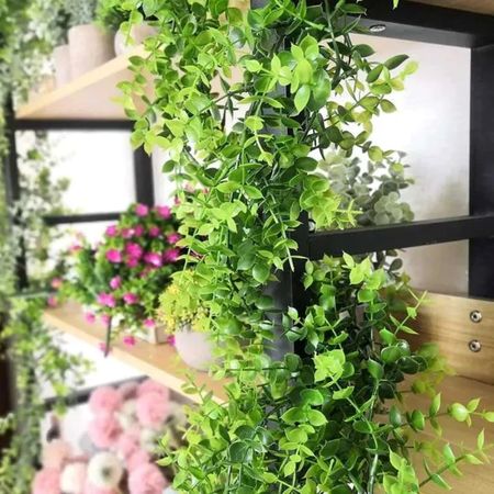 Sztuczny Eukaliptus Pnącze Girlanda Sztuczne Kwiaty Liście