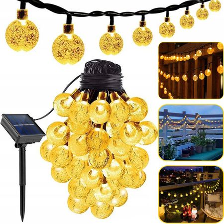 Girlanda Solarna Led 11 m – lampki ogrodowe 50 Led