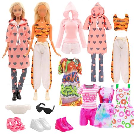 Ubranka dla Lalek Sukienki Dresy Akcesoria Buty Okulary Zestaw